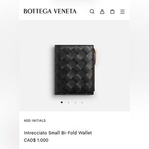 Bottega Veneta Intrecciato Small Bi-Fold Wallet